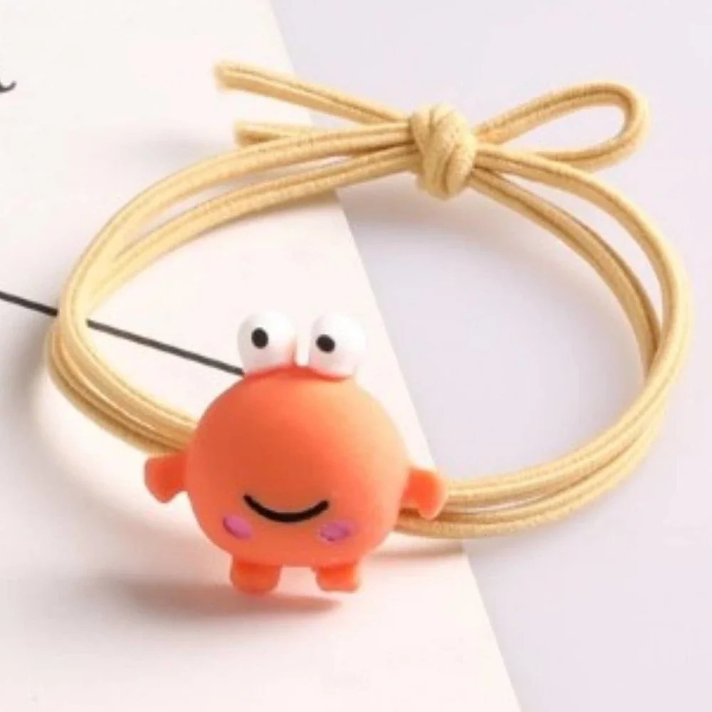 Set/5‎ Adorable Resin Frog Hair Ties~~NWOT
